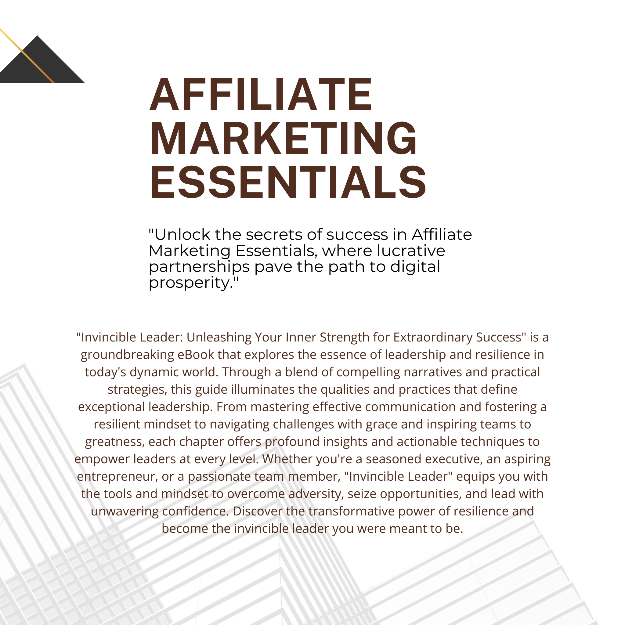 Ebook sur les essentiels du marketing d'affiliation