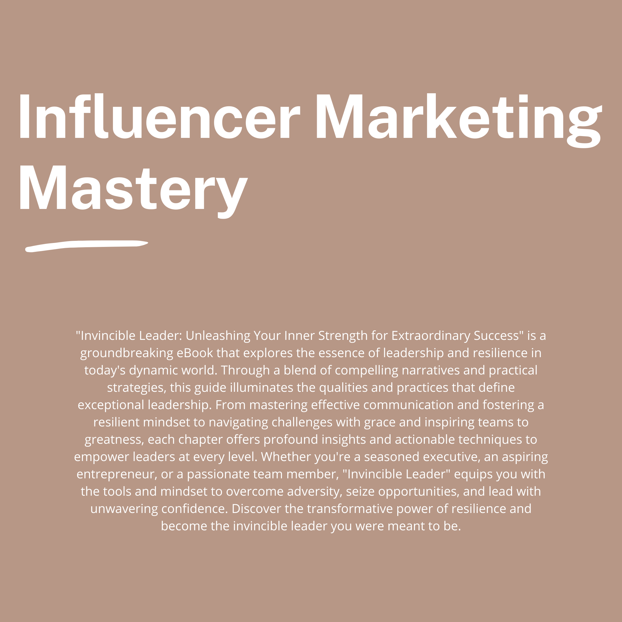 Influencer Marketing Mastery Ebook