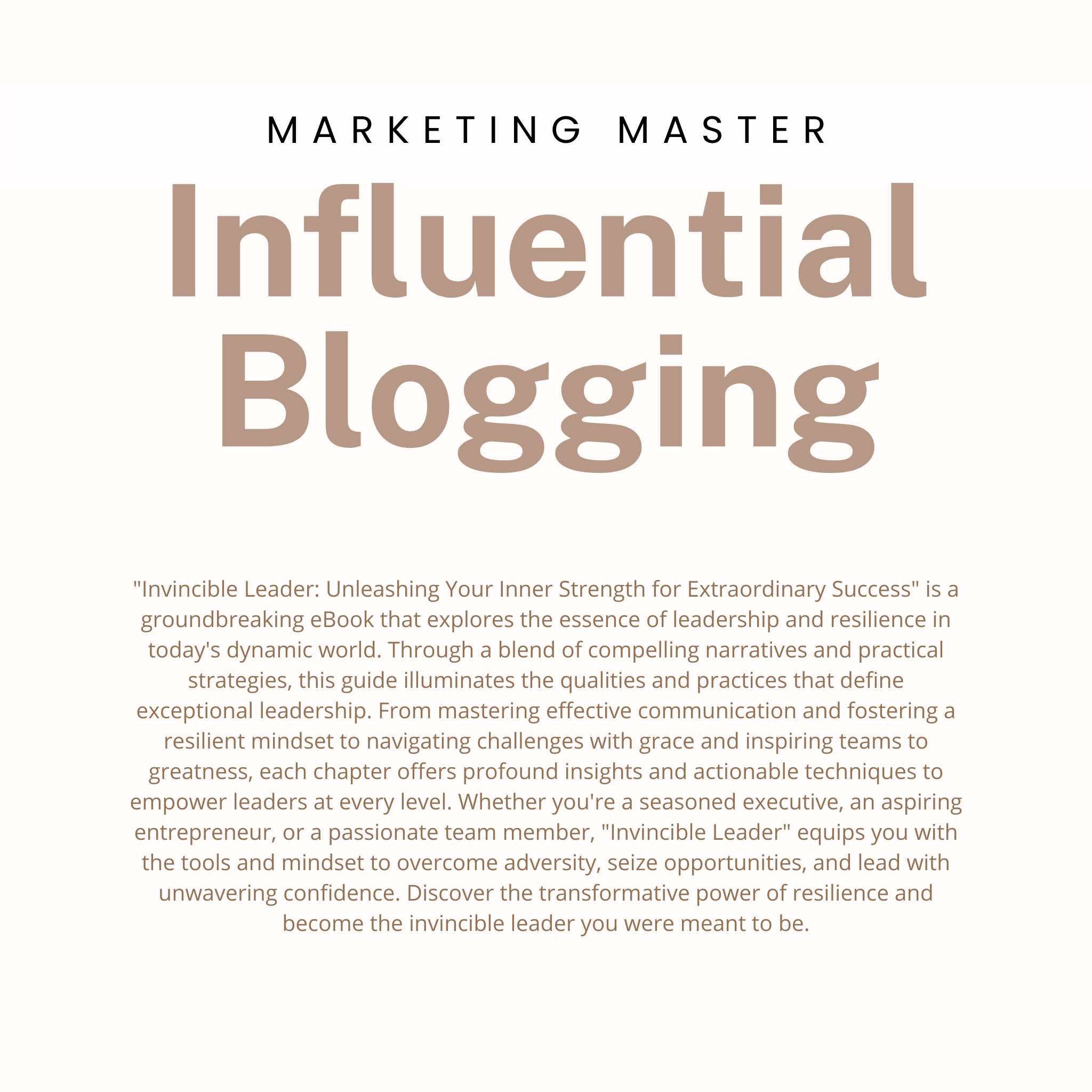 Influential Blogging Ebook