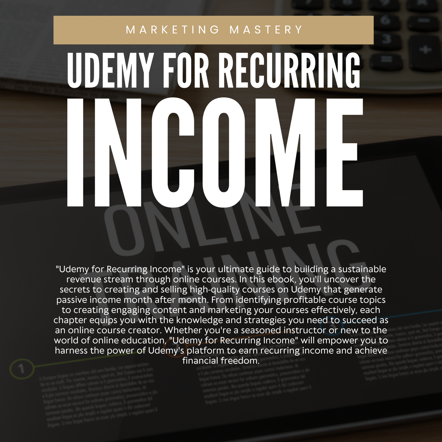 Udemy for Reccuring Income Ebook