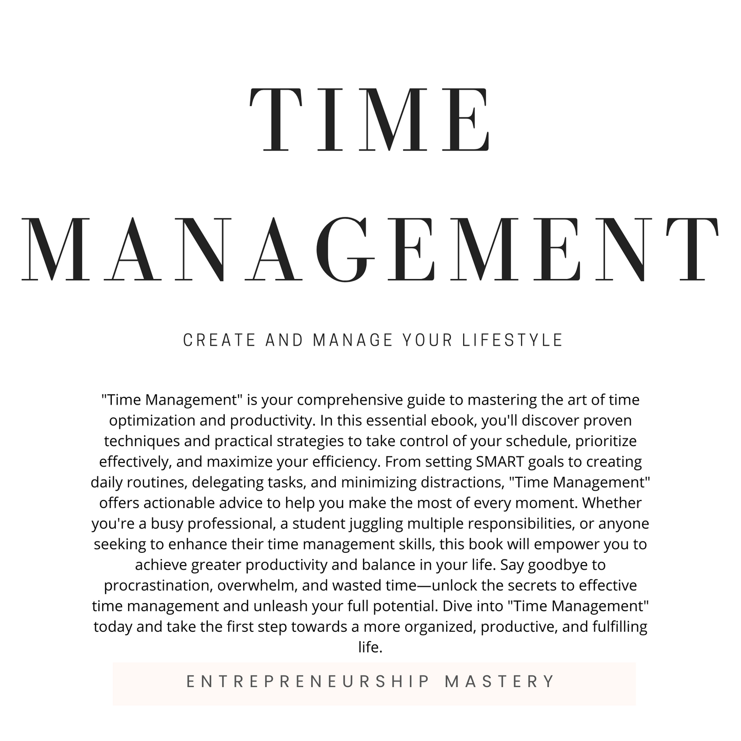 Time Management Ebook